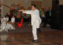 Master Leung demo Yang Tai Chi sword at HRCCA CNY Gala Night